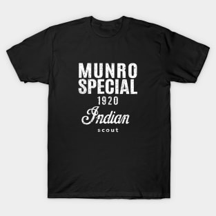 Munro Special - 'The world's fastest Indian' - worn white print T-Shirt